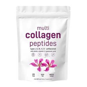 Livraison rapide 1 livre Peptides muti-collagène et poudre de boisson protéinée à la vitamine C pour produits de beauté pour adultes Source de collagène de poisson - Product Image 1