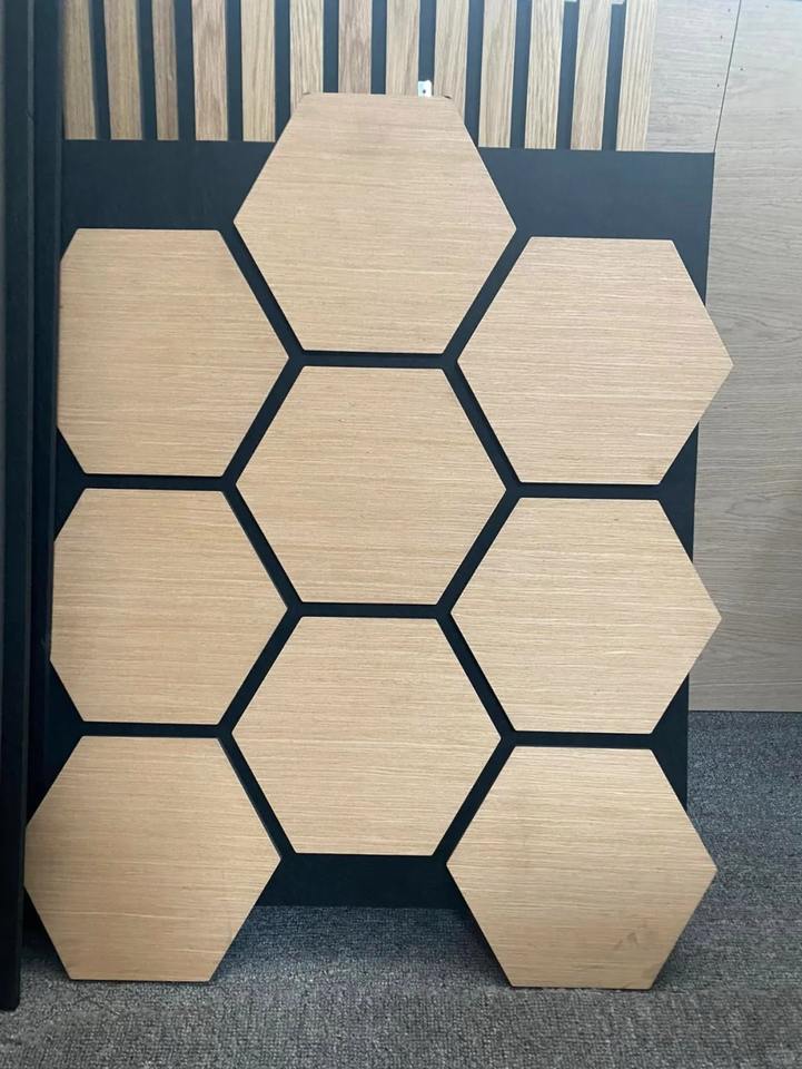 Modern Hexagonal Acoustic Panels Sound Absorption Polyester Fiber Wall ...