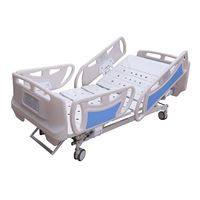 Lit d'hôpital électrique à 5 fonctions, lit médical pour patients en soins intensifs