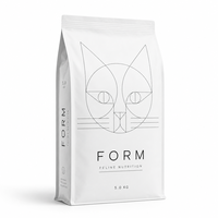 Sachet d'emballage alimentaire personnalisé pour chiens, pochette verticale refermable avec fermeture éclair, sachet plastique de qualité alimentaire pour friandises pour chats, fenêtre transparente, encoche de déchirement