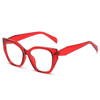 Lunettes de myopie à grand cadre pour célébrités d'internet, verres unis chauds croisés, bloquant le bleu, 5111