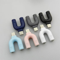 Adaptateur répartiteur d'écouteurs Type C 3,5 mm, 1 mâle vers 2 femelles, convertisseur audio jack pour casque et microphone, adaptateur stéréo pour PC et téléphone