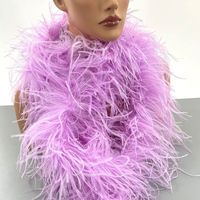 Haute qualité teint bouclé 5 plis 10 plis 15 plis plume d'autruche Boa pour fête mariage décor de noël bricolage Costume danse robe carnaval