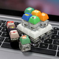 Porte-clés lumineux personnalisables avec touches de clavier, jouet anti-stress à presser, plusieurs options de couleurs