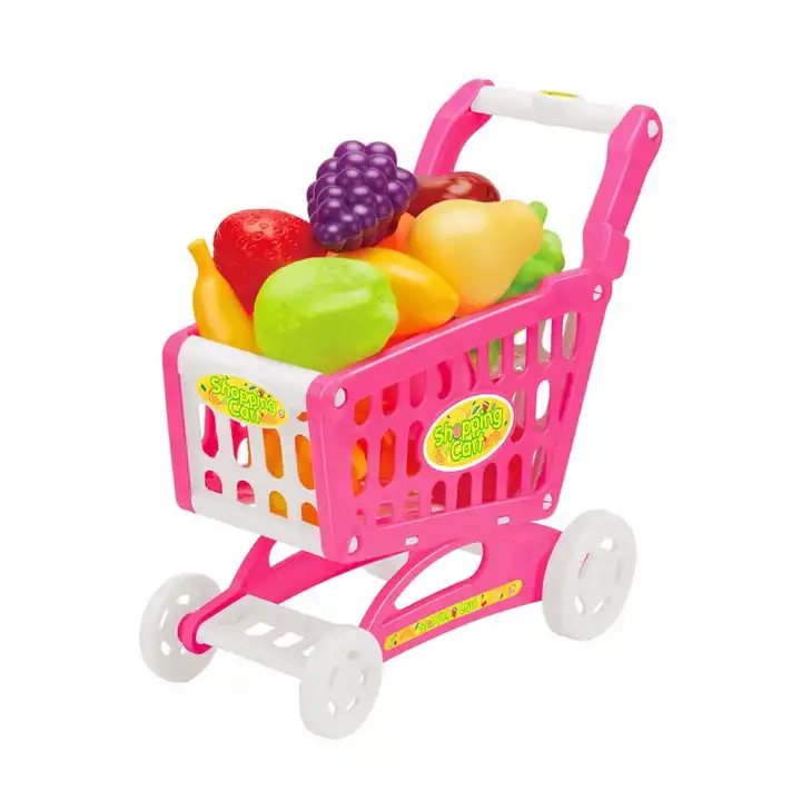 Carrello Supermercato Giocattolo Carrello spesa per Bambini con Frutta  Verdura