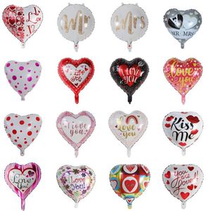 Baiser je t'aime imprimé coeur hélium aluminium feuille ballons pour fiançailles saint valentin Mr & Mrs mariage fête décor fournitures - Product Image 4