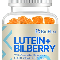 Gummies à la Lutéine et Myrtille Véganes à Base de Pectine Saveur Mangue Soin des Yeux pour Adultes Complément Alimentaire 60 Unités