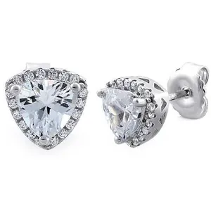 Women Jewelry Wholesale Gold Silver Earrings Jewelry High Quality Triangle Shape Stud Earrings