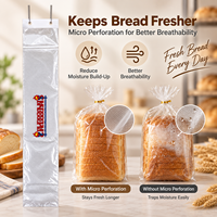 Sac à pain en BOPP micro-perforé respirant et résistant à l'humidité de haute qualité pour l'emballage de boulangerie, vente en gros