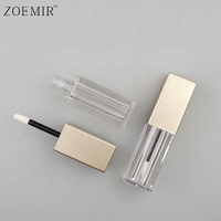 Tubes de brillant à lèvres transparents de 4 ml, carrés, vides, pour rouge à lèvres liquide, conteneurs en plastique transparent à mécanisme rotatif pour blush liquide