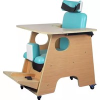 Chaise d'entraînement pour la rééducation médicale de l'hémiplégie, correction posturale spéciale pour enfants de 2 à 6 ans, en bois et cuir, pour la maison