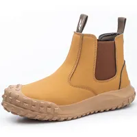 Chaussures de sécurité antidérapantes et anti-perforation, résistantes au feu, avec embout en acier, chaussures de travail imperméables pour hommes