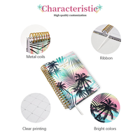 Agenda personnalisé imprimé en couleur, carnet de budget, journal, couverture en papier A6, planificateur à spirale, agenda hebdomadaire et quotidien