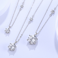 Collier minimaliste en argent sterling 925, bijoux de mode, pendentif rond en zircon pour femmes