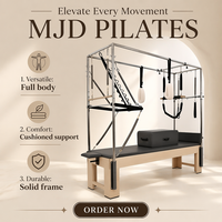 Lit de Pilates Cadillac MJD M201A en bois de caoutchouc/érable pour usage domestique et commercial, entraînement de yoga, fitness, musculation