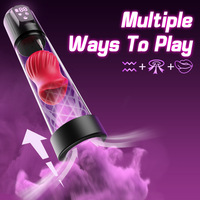 Wasserdichte APP-Fernbedienung Männliche Vakuumpumpe Saug- & Vibrationsfunktion, USB-Aufladbares Design Sexspielzeug