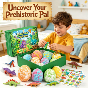 Bombas de Baño con Forma de Huevo de Dinosaurio JY con Juguetes Sorpresa en el Interior, Paquete de 6 Bombas de Baño Efervescentes Perfumadas para Niños, Diversión en el Baño - Product Image 3