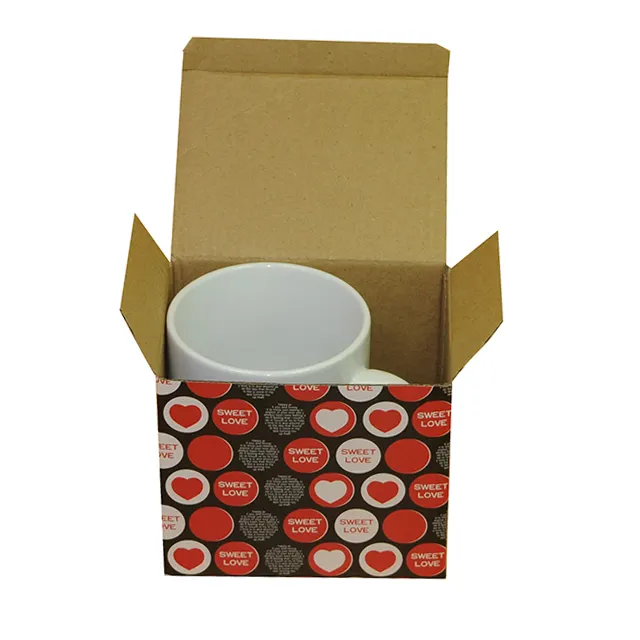 शिपिंग के लिए कस्टम प्रिंटिंग रीसाइक्लेबल ग्लास कप पैकेजिंग लंबा कॉफी मग सेट उपहार बॉक्स