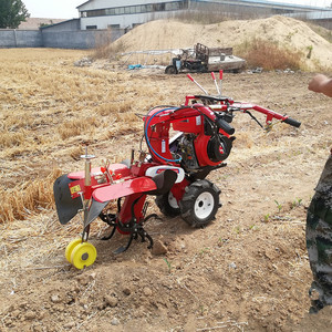 Gasoline Farm <b>Cultivator</b> Power Tiller Multifunctional Red Engine For Garden Field Use - Product Image 1