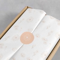 Remplissage de tissu personnalisé, motif de pétales en relief, encre rose pêche, 25 g/m², motif floral à fleurs ouvertes pour fleurs préservées
