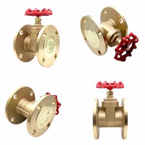 Válvula de compuerta perforada de latón JIS 5K Extremo con brida PN16 Válvula de bronce de montaje de brida manual para medios de alta temperatura General - Product Image 6