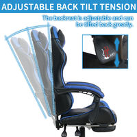 Chaise de jeu de course de massage en cuir pu Silla Gamer pour ordinateur avec repose-pieds