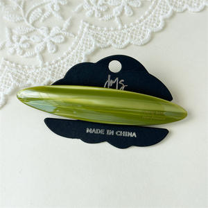 Barrette à cheveux ovale élégante en acétate, pince à cheveux de haute qualité pour filles - Product Image 5