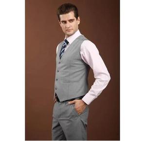 S0349A Chaleco de Traje Formal de Alta Calidad para Hombre, Primavera 2026, Cuello en V, Ajustado, Color Sólido, Relleno de Algodón - Product Image 6