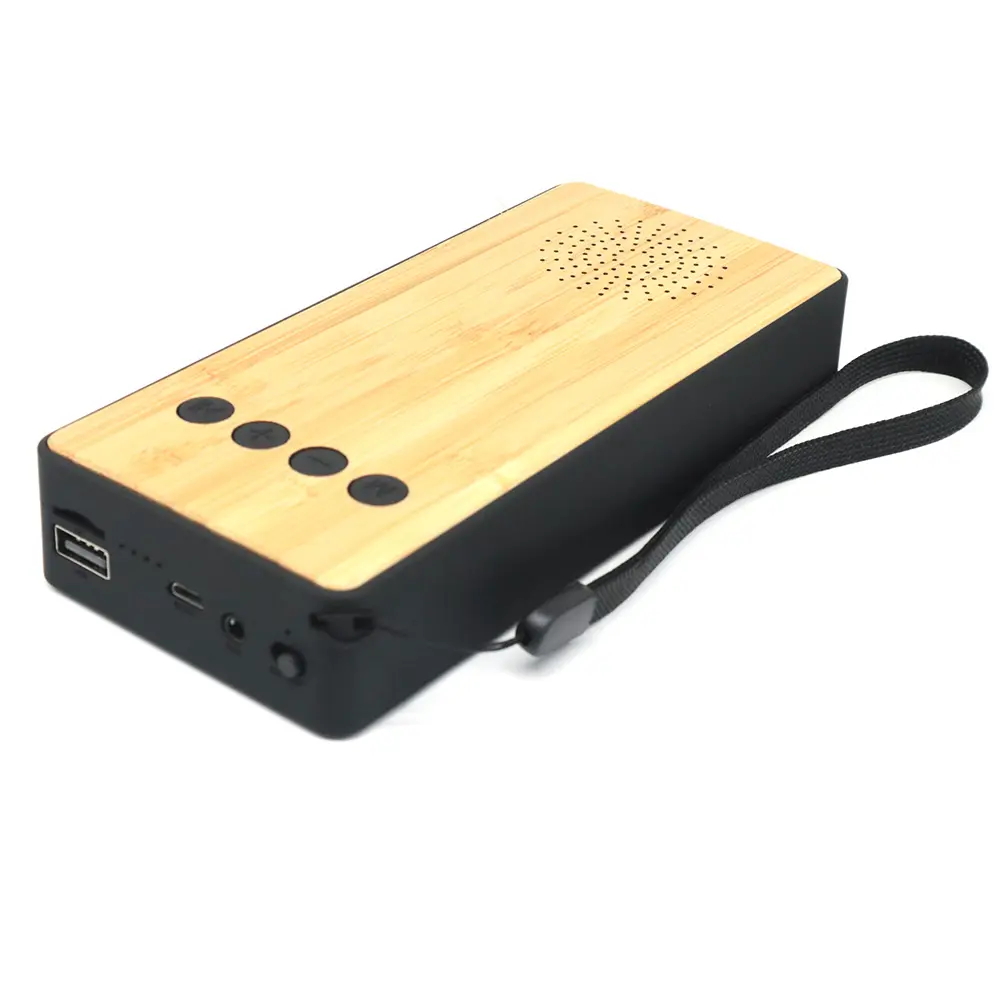 wood power bank and Bamboo Speaker with 8000mAh best sales price factory hot sales mini Speaker