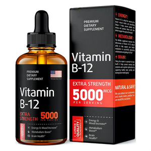 Vente en gros d'usine Gouttes liquides de vitamine B12 haute puissance avec méthylcobalamine pour le soutien énergétique et la santé du système nerveux - Product Image 1