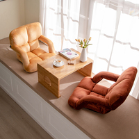 Canapé paresseux convertible moderne en tissu avec accoudoirs et dossier Tatami, petit fauteuil de loisirs pour salon, livraison directe, une pièce