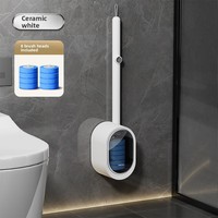 Édition 2026 – Tête de brosse WC jetable murale sans perçage, outil de nettoyage de toilettes pour la maison et l'hôtel
