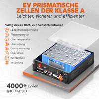 LiTime 51.2V 100Ah 48V Kelas Baterai Rak Server LiFePO4 5.12kWh CAN RS485 untuk Sistem Penyimpanan Energi Surya Rumah Tangga
