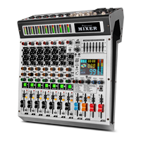 Console de mixage audio professionnelle TX-8, 8 canaux, avec 99 effets numériques DSP et 2 amplificateurs