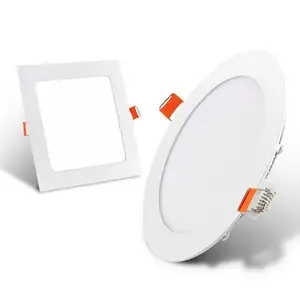 Factory Price Indoor Lighting Recessed Mounted Slim Round Square Led Panel Light For Home Office Ceiling