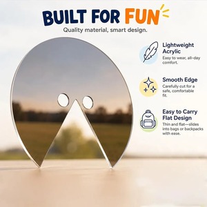 1PC Funny Mirror Face Mask Creative Reflective Acrylic Selfie <b>Prop</b> For Funny Photos Parties Photo Booths And Creative Videos - Product Image 4