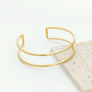 2025 bracciale da donna multistrato da donna con bracciale dorato esagerato con personalità impilata fascia superiore placcato <span class=keywords><strong>oro</strong></span> - Product Image 4