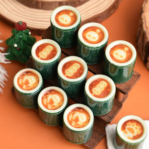 Cabujón de resina con forma de taza de café Panda Bamboos para dijes de comida en miniatura, accesorios DIY para pegamento en crema - Product Image 2