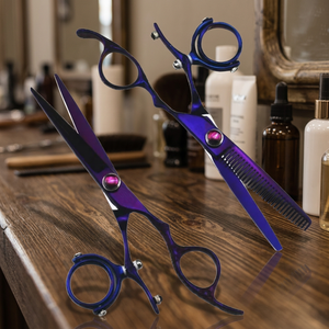 Tijeras de Corte de Pelo Profesionales para Salón, Rectas y Afiladas, con Rotación para el Pulgar, de Acero Inoxidable, para Diestros, 32 cm - Product Image 3