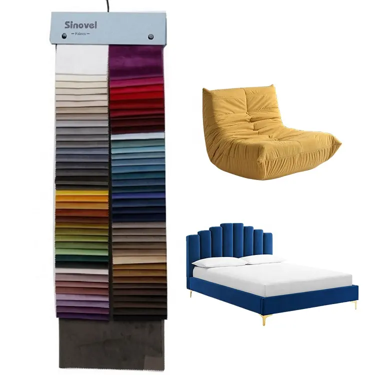 Bán Nóng Màu Sắc Rắn Trọng Lượng Bình Thường 100 Polyester Hà Lan Nhung Sofa Vải Dệt Để Bao Gồm Đệm Sofa Và Sofa