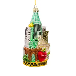 MRS Custom New York City Glass Custom Christmas Tree Ball Ornaments