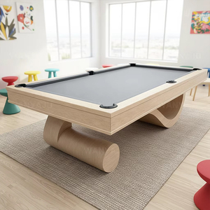 โต๊ะพูลไม้เนื้อแข็งนำเข้าแบบกำหนดเองได้ ราคาขายส่ง ยี่ห้อจิ่วเจียง ขนาด 9 ฟุต 8 ฟุต 7 ฟุต สำหรับเล่นกีฬาในร่ม สไตล์โมเดิร์น พร้อมม้านั่งนุ่ม - Product Image 6