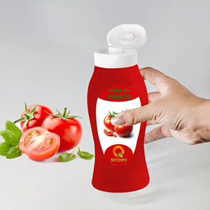 8oz 250ml Transparent PP Food Grade Squeeze Sauce Bottle for <strong>Ketchup</strong> with Flip Top Cap Upside Down - Product Image 5