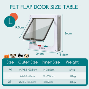 Nobleza 4-Way chiusura magnetica con patta per gatti porta per animali domestici per cani e gatti di piccole dimensioni - Product Image 2