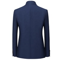 Blazer de costume jaune pour homme grande taille avec col mandarin, veste de marié 6XL, manteau d'affaires, uniforme traditionnel, blazer de mariage