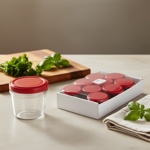 Tarro de Vidrio con Tapa de Rosca Emzy de 105 ml con Tapa de 63 mm, Paquete de 9 Recipientes de Almacenamiento - Product Image 3