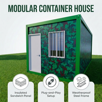 Casa Contenedor de 20 pies de Ensamblaje Rápido, Edificio Modular Prefabricado, Oficina Móvil, Alojamiento Desmontable Personalizado para Obras, Casa Caja