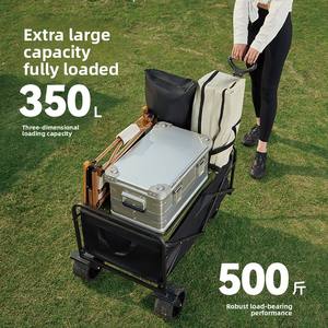 Chariot de <span class=keywords><strong>camping</strong></span> pliable pour extérieur, chariot de transport portable grande capacité pour <span class=keywords><strong>camping</strong></span>, chariot de courses, modèle noir 001, vente en gros - Product Image 2