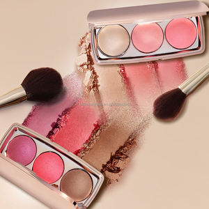 Ventas al por mayor personalizadas Placa de colorete de 3 colores Etiqueta privada para un brillo duradero Personalizar rubor <span class=keywords><strong>Sweet</strong></span> Cheeks Baked - Product Image 2