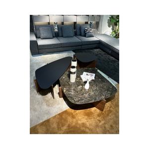 Ensemble de 3 tables basses combinées, plateau en marbre, <span class=keywords><strong>table</strong></span> à manger, luxe léger, bois massif, meubles de salon, <span class=keywords><strong>table</strong></span> centrale - Product Image 2